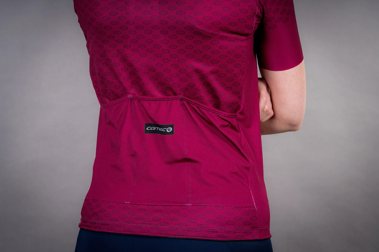 Carnac Women's Short Sleeve Jersey / Burgundy - Image 7