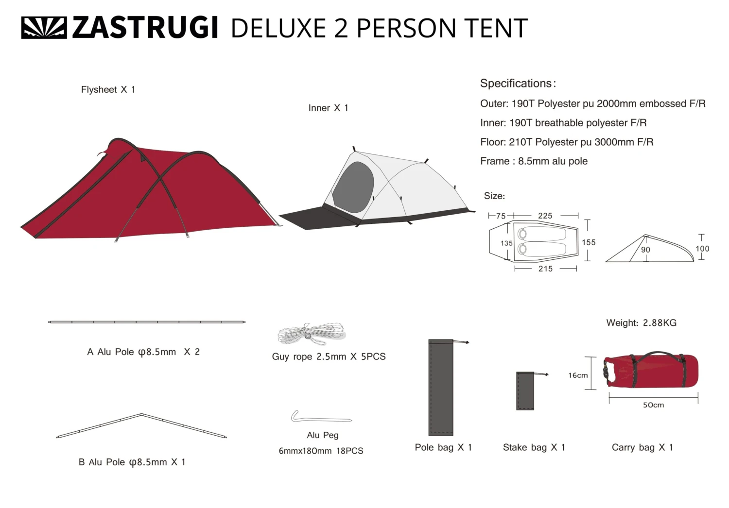 Zastrugi Deluxe 2 Person Tent - Image 5